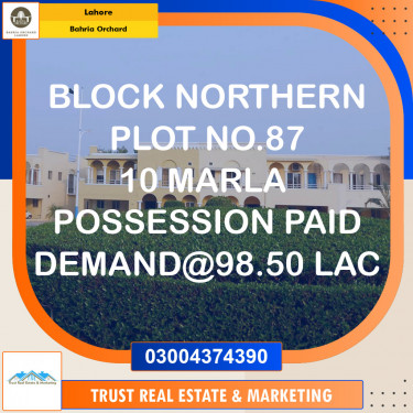 Residential Plot for Sale in Bahria Orchard, Lahore - (BP-97357)