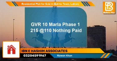 Residential Plot for Sale in Bahria Town, Lahore - (BP-97365)