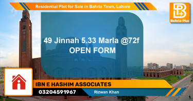 Residential Plot for Sale in Bahria Town, Lahore - (BP-97370)