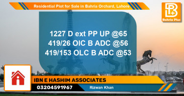 Residential Plot for Sale in Bahria Orchard, Lahore - (BP-97374)