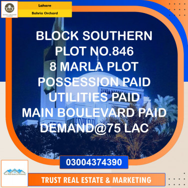 Residential Plot for Sale in Bahria Orchard, Lahore - (BP-97384)