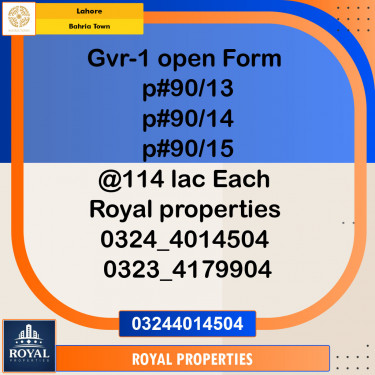 Residential Plot for Sale in Bahria Town, Lahore - (BP-97387)