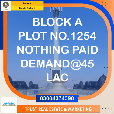 Residential Plot for Sale in Bahria Orchard, Lahore - (BP-97405)