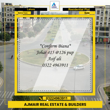 Residential Plot for Sale in Bahria Town, Lahore - (BP-97472)