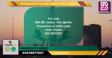 Residential Plot for Sale in Bahria Town, Lahore - (BP-97475)