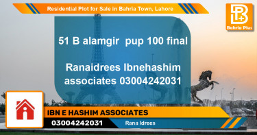 Residential Plot for Sale in Bahria Town, Lahore - (BP-97482)