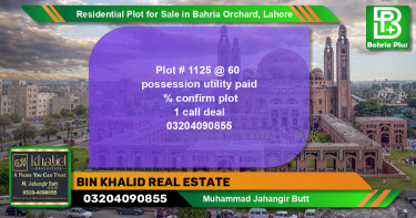 Residential Plot for Sale in Bahria Orchard, Lahore - (BP-97492)