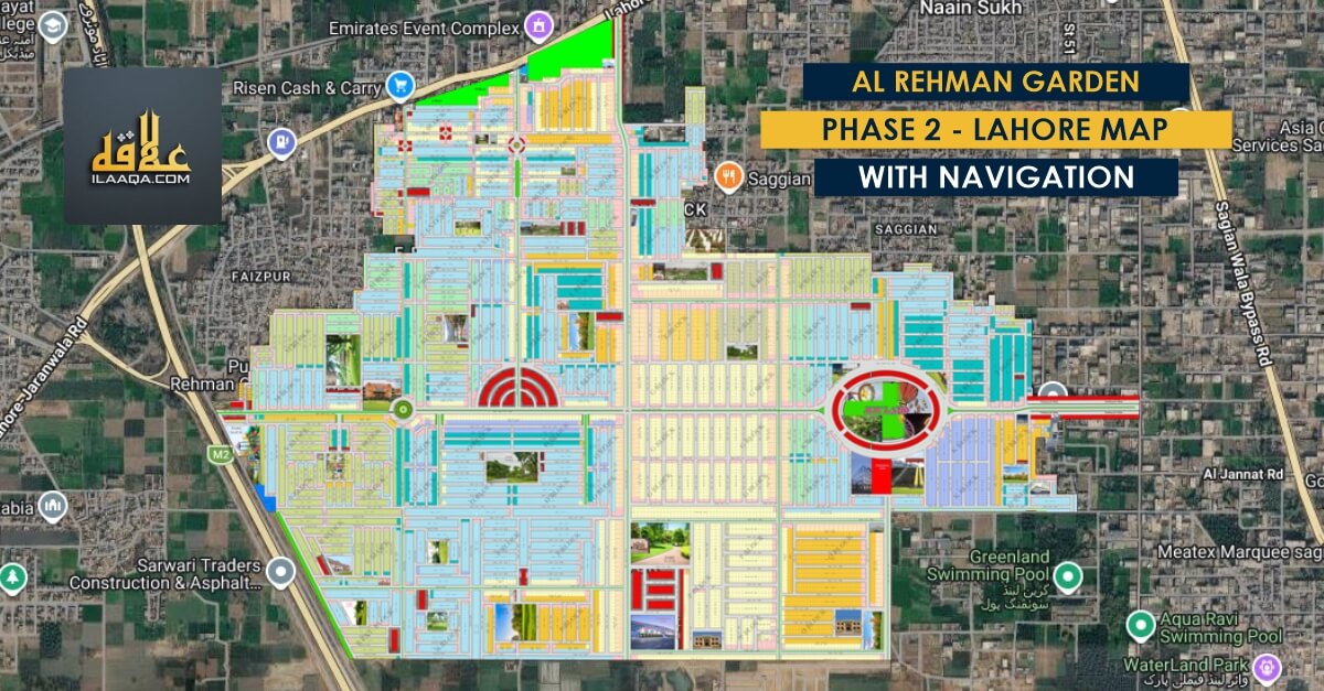 Al Rehman Garden Phase 2 Lahore map