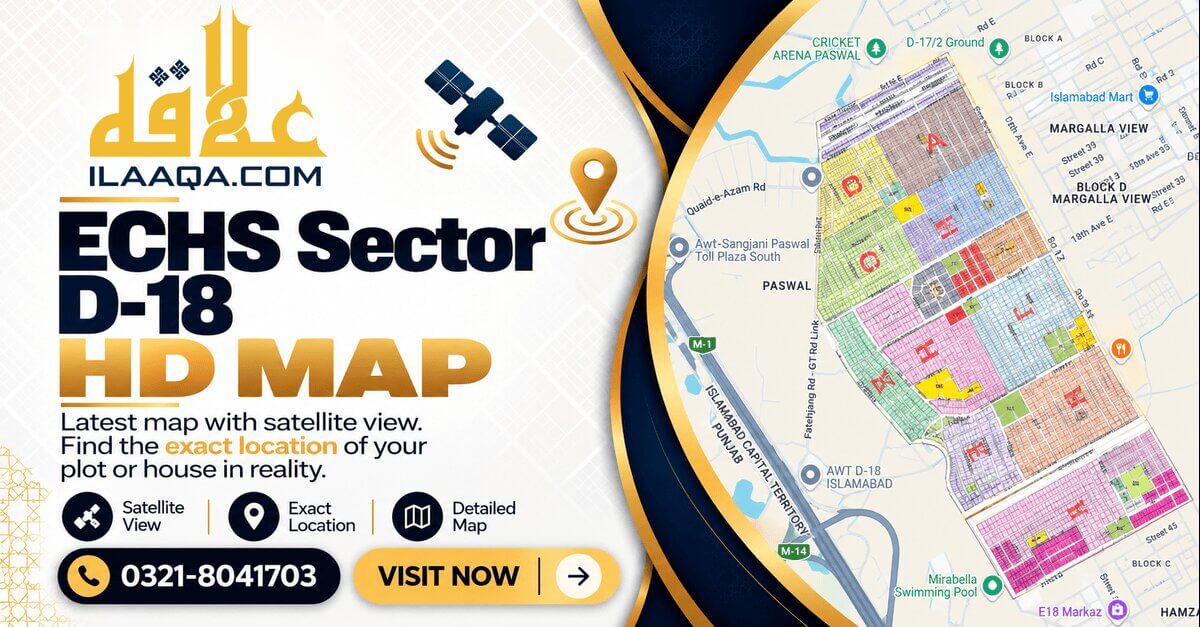 ECHS Sector D-18 Islamabad map